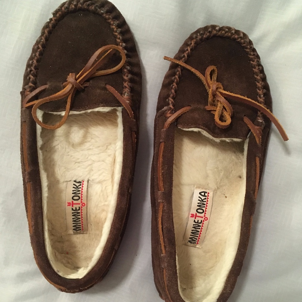 Brown Minnetonka Moccassins
